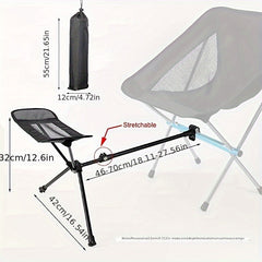 Portable Folding Camping Chair with Retractable Footrest