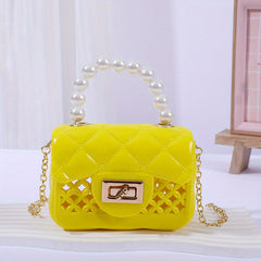 Pearl Chain Crossbody Bag Mini Handbag for Girls