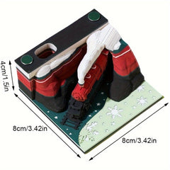 Christmas 3D Desk Notepad DIY Train Memo Pad Paper Art