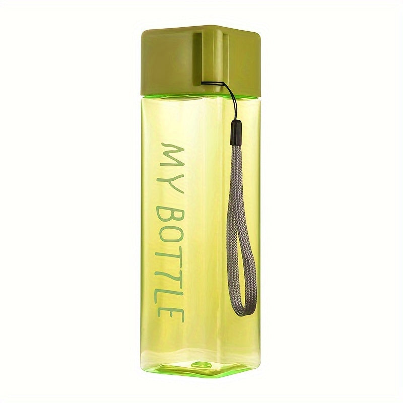 500ml Reusable Square Plastic Water Cup Lightweight Clear Bottle