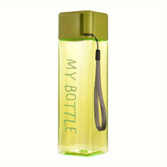 500ml Reusable Square Plastic Water Cup Lightweight Clear Bottle