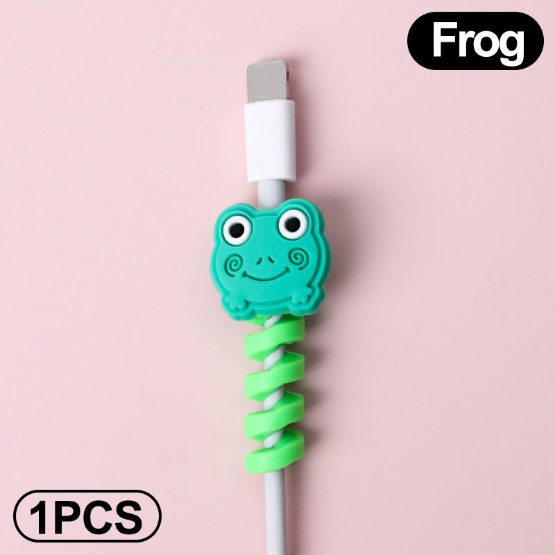 Cartoon Animal Cable Protector, Cute Screw Design, Cable Organizer