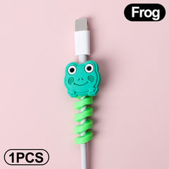 Cartoon Animal Cable Protector, Cute Screw Design, Cable Organizer