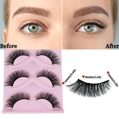 Long Fluffy Thick Cat Eye Lashes for Volume and Lengthening