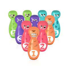 Kids Bowling Toy Set Mini Interactive Game Prop Fun Gift