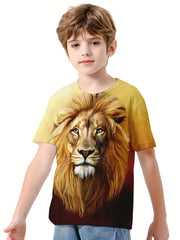 Kids Lion Graphic T shirt Active Breathable Tee