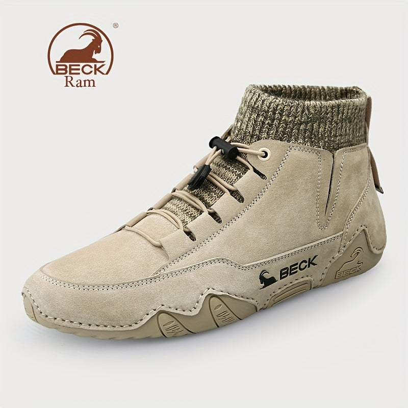 Men's Lace Up Sock Boots for Outdoor Hiking Work Shoes