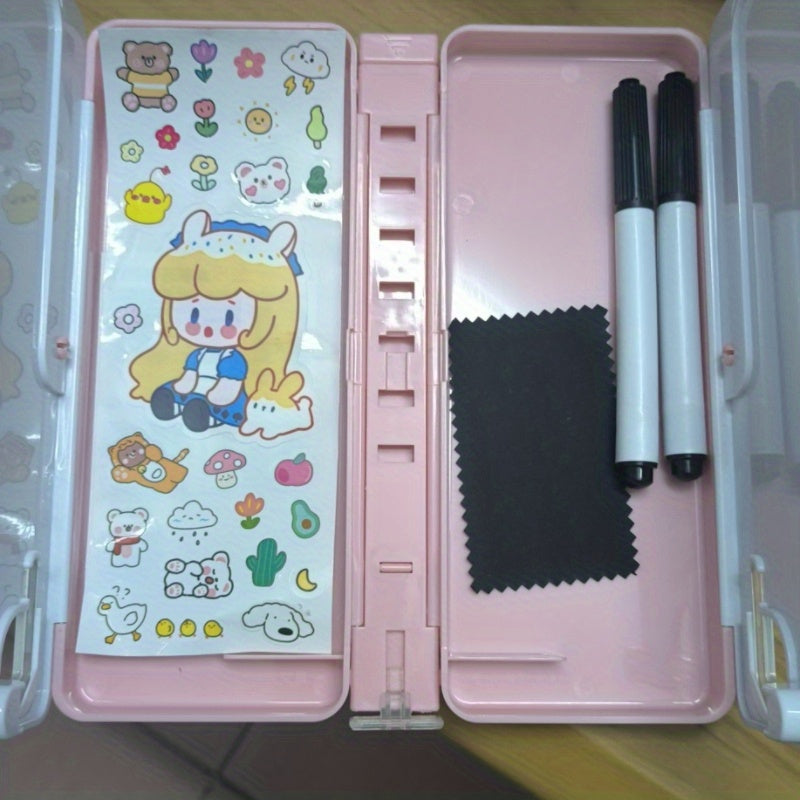 Double sided Folding Pen Box Reading Holder Pen Box Adjustable Reading Shelf