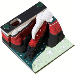 Christmas 3D Desk Notepad DIY Train Memo Pad Paper Art