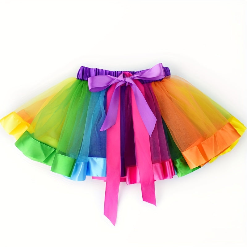 Colorful Rainbow Baby Tutu Skirt for Newborn Photography
