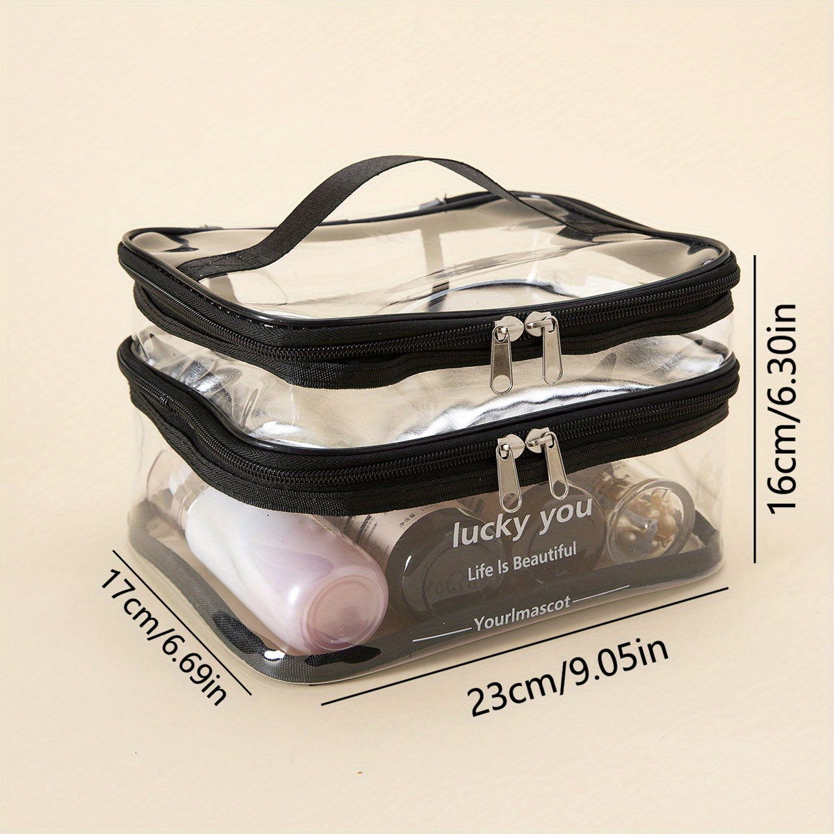 Clear Cosmetic Bag Travel Makeup Bag Waterproof Toiletry Bag Portable Organizer