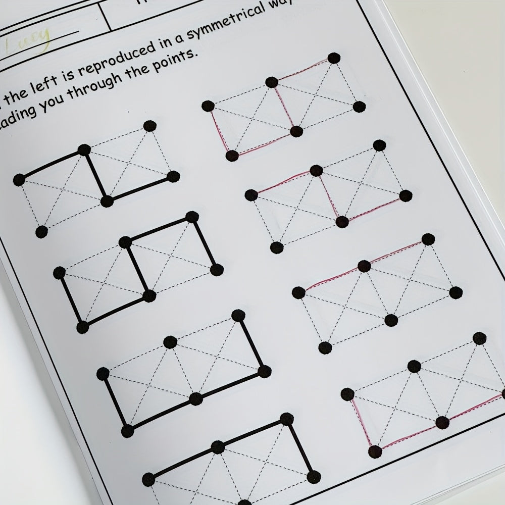 Mirror Line Segment Practice Workbook for Kids