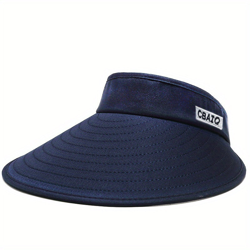 Solid Ponytail Visor Hat UV Protection Sports Beach Cap