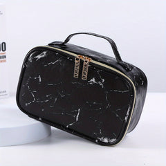 Travel Marble Makeup Bag Organizer Large Capacity Toiletry Case Brush Holder