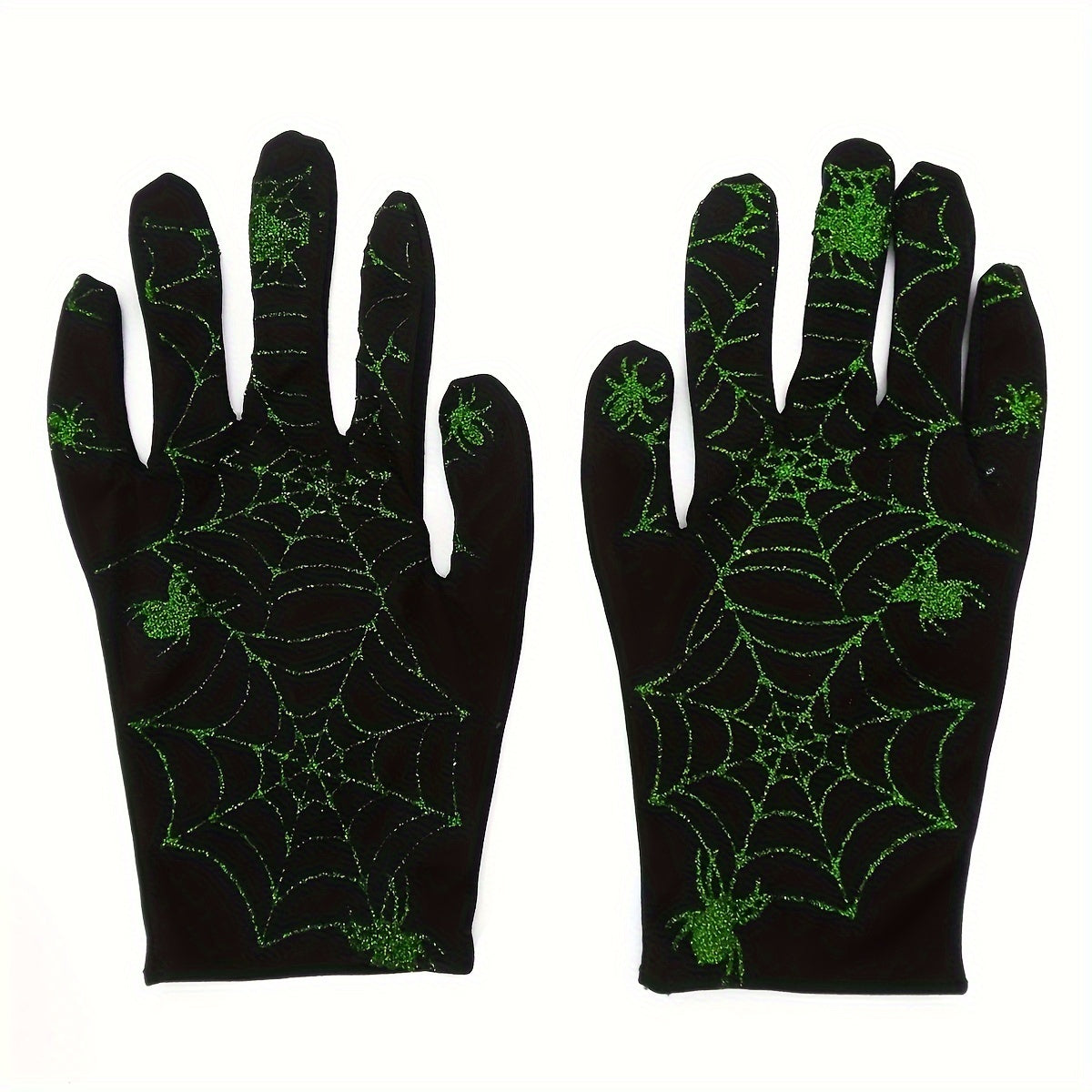 EXCEED Halloween Spider Web Patterned Gloves Unisex Full Finger Party Style Glov