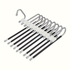 9 Layers Pants Hangers Space Saving Stainless Steel Rack S Type Closet Organizer