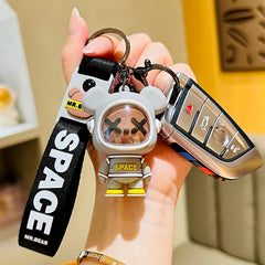Space Bear Couples Keychain Pendant