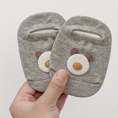 Boys Non slip Floor Socks Bear Letter Pattern Boat Socks