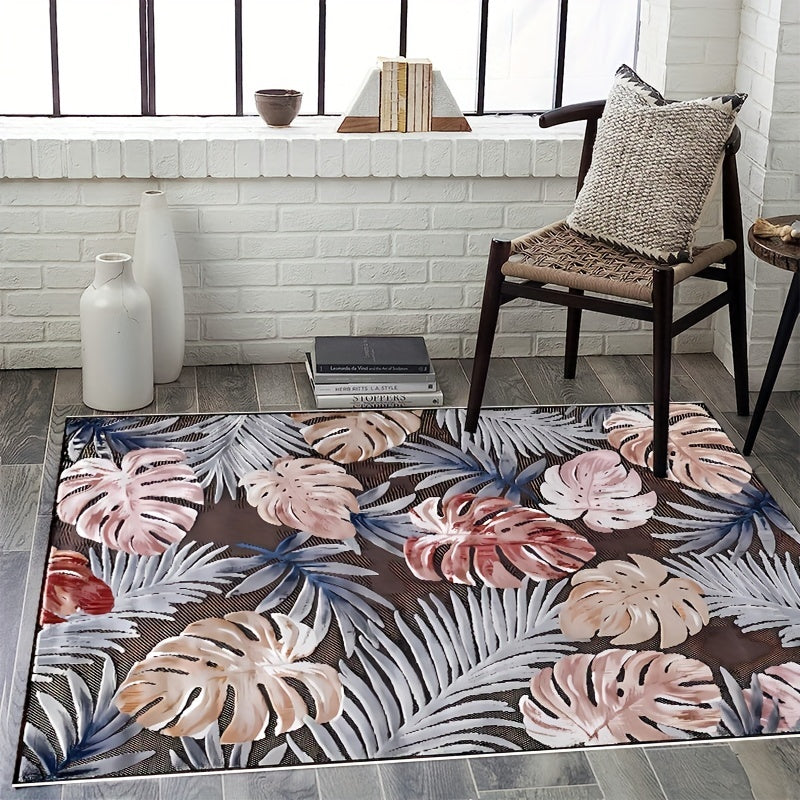 Maple Leaf Pattern Area Rug Soft Carpet for Living Room Bedroom