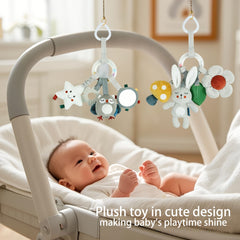 CEKCEK Plush Kids Car Hanging Toy - Soft Fabric, Nordic Style, Mixed Colors