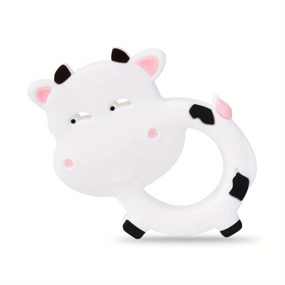 Silicone Baby Teether Toy Baby Cow Chew Teething Relief Toy For Sucking Needs