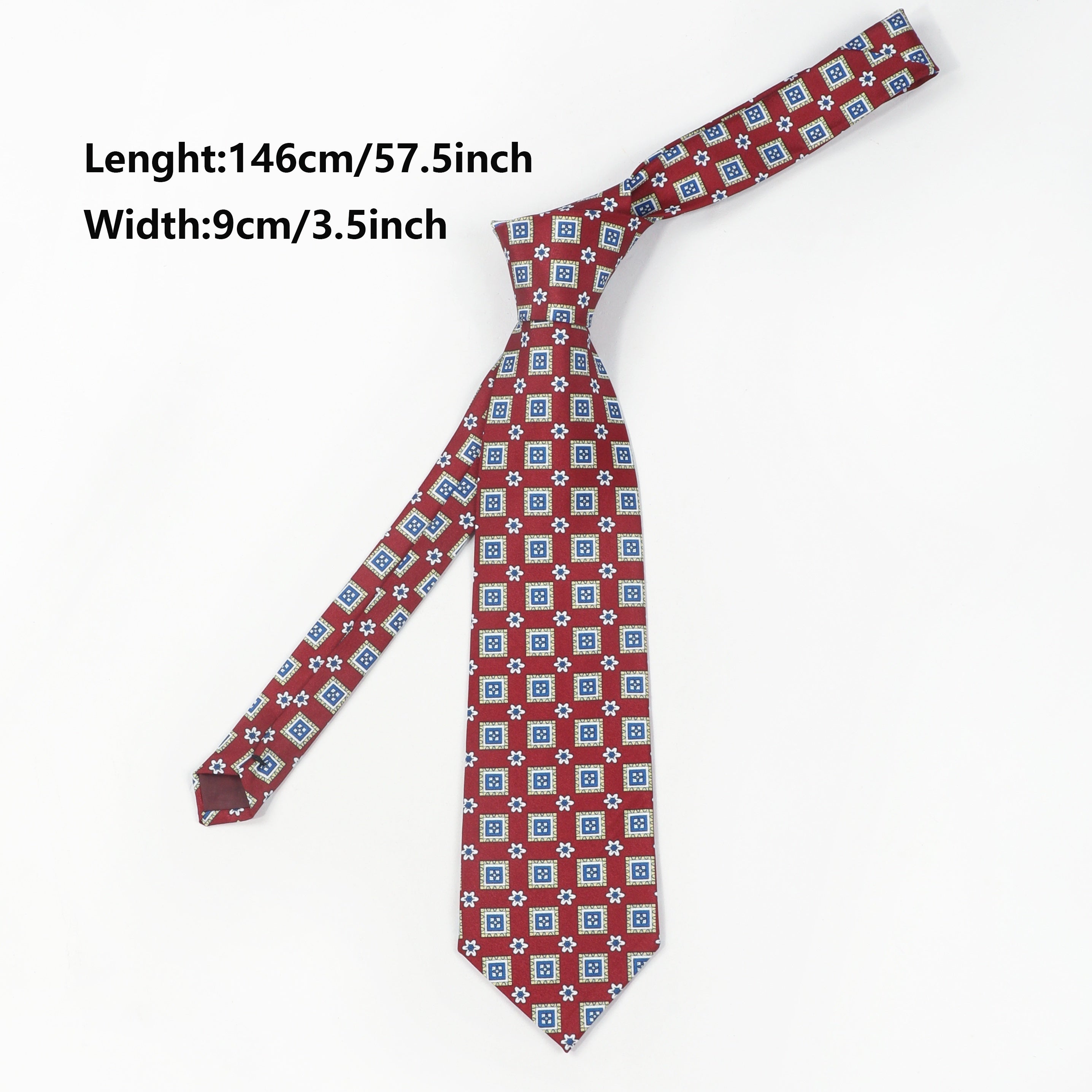 Men's Geometric Pattern Formal Tie for Wedding Groom