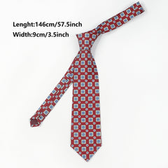 Men's Geometric Pattern Formal Tie for Wedding Groom