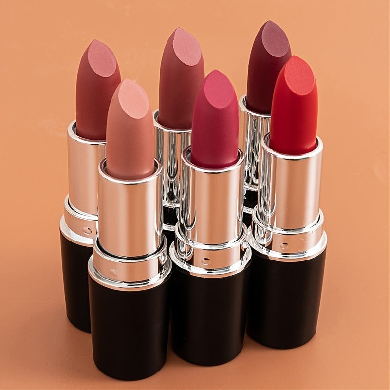 Soft Matte Natural Nude Tone Lipstick Long Lasting Waterproof 12 Colors