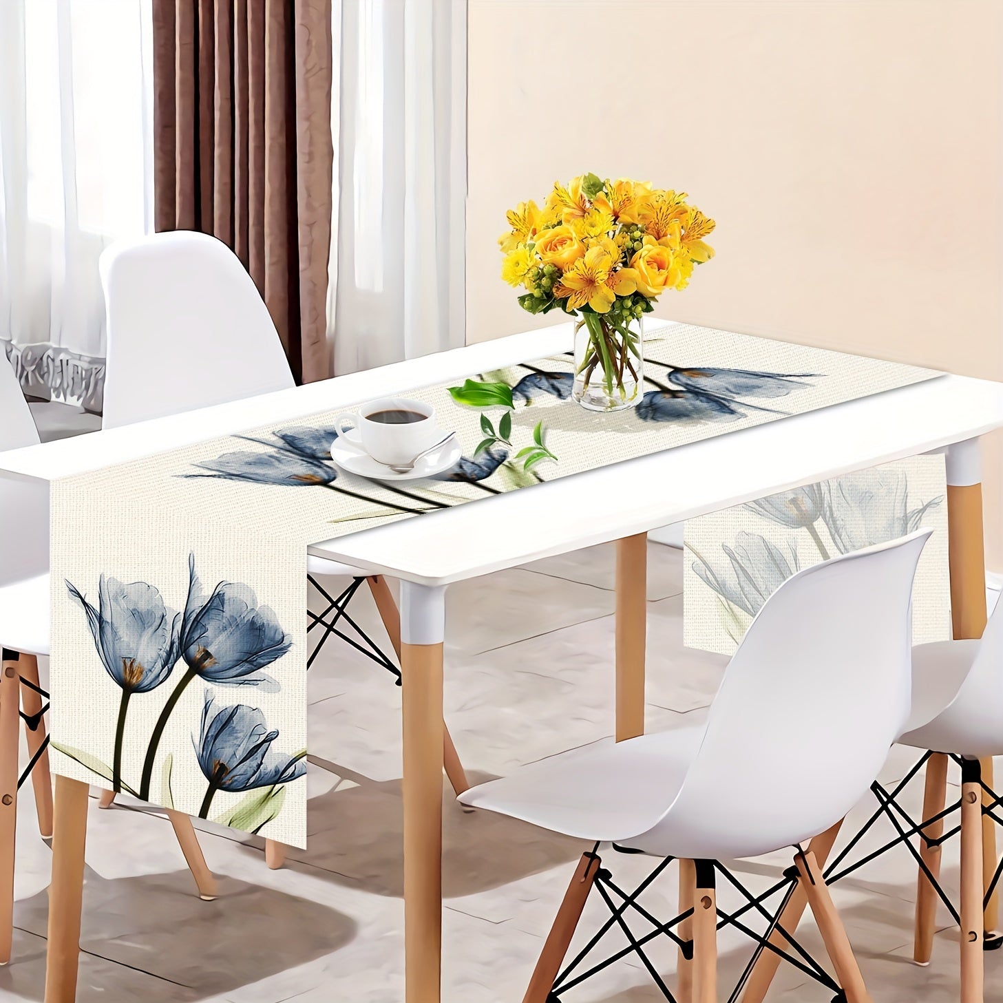 Polyester Rectangle Table Runner Balinese Pleated Holiday Decoration