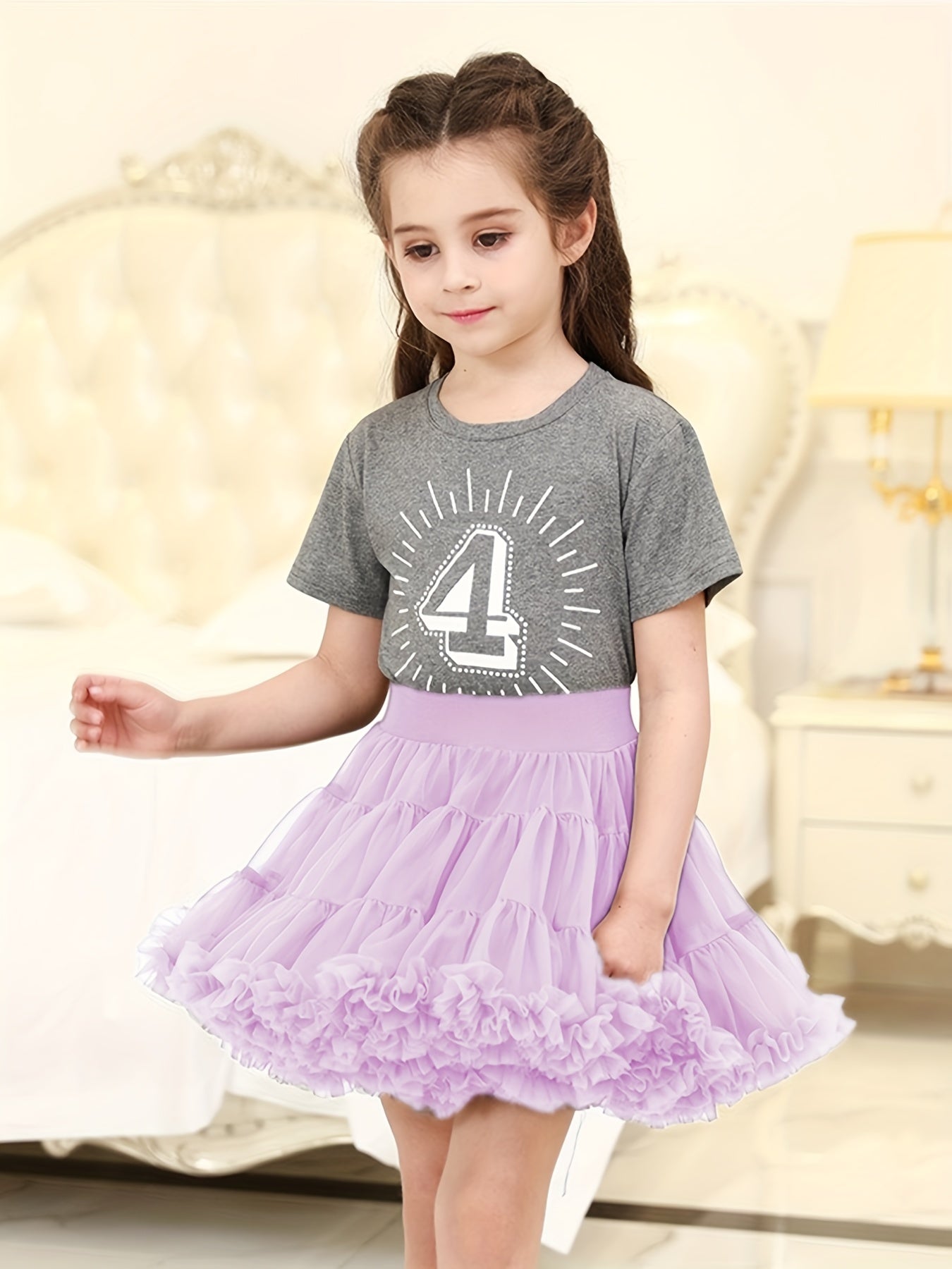 Girls Tutu Skirt Soft Tulle Elastic Waist Dance Ballet Skirts