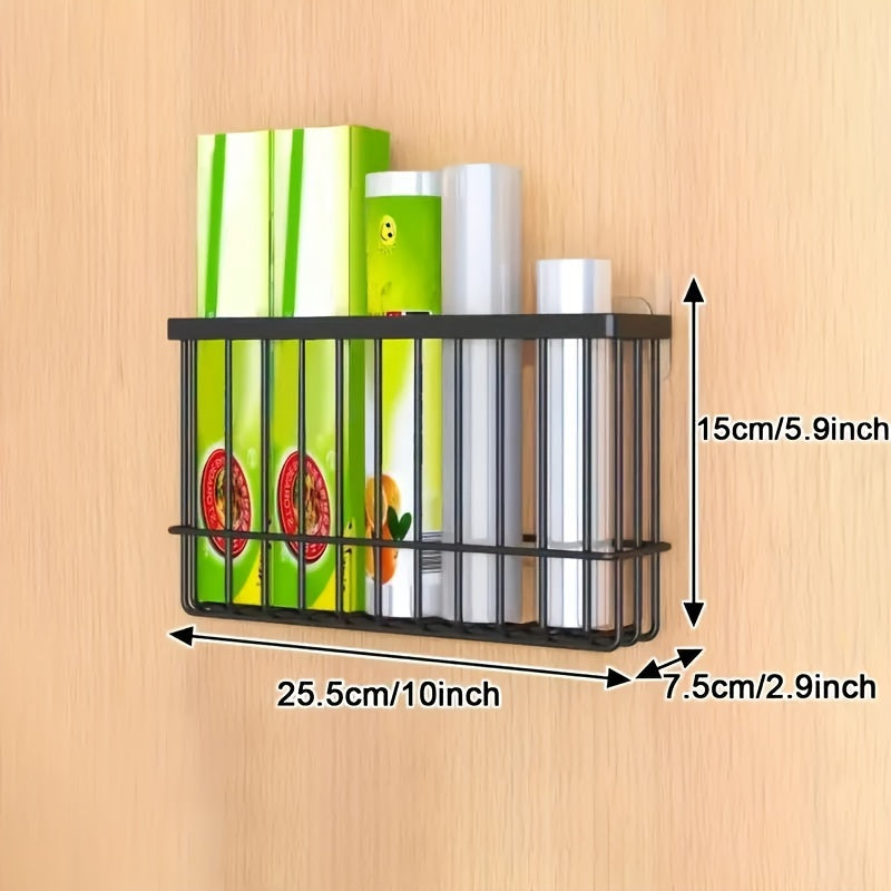 2pcs Cling Film Storage Basket Refrigerator Organizer