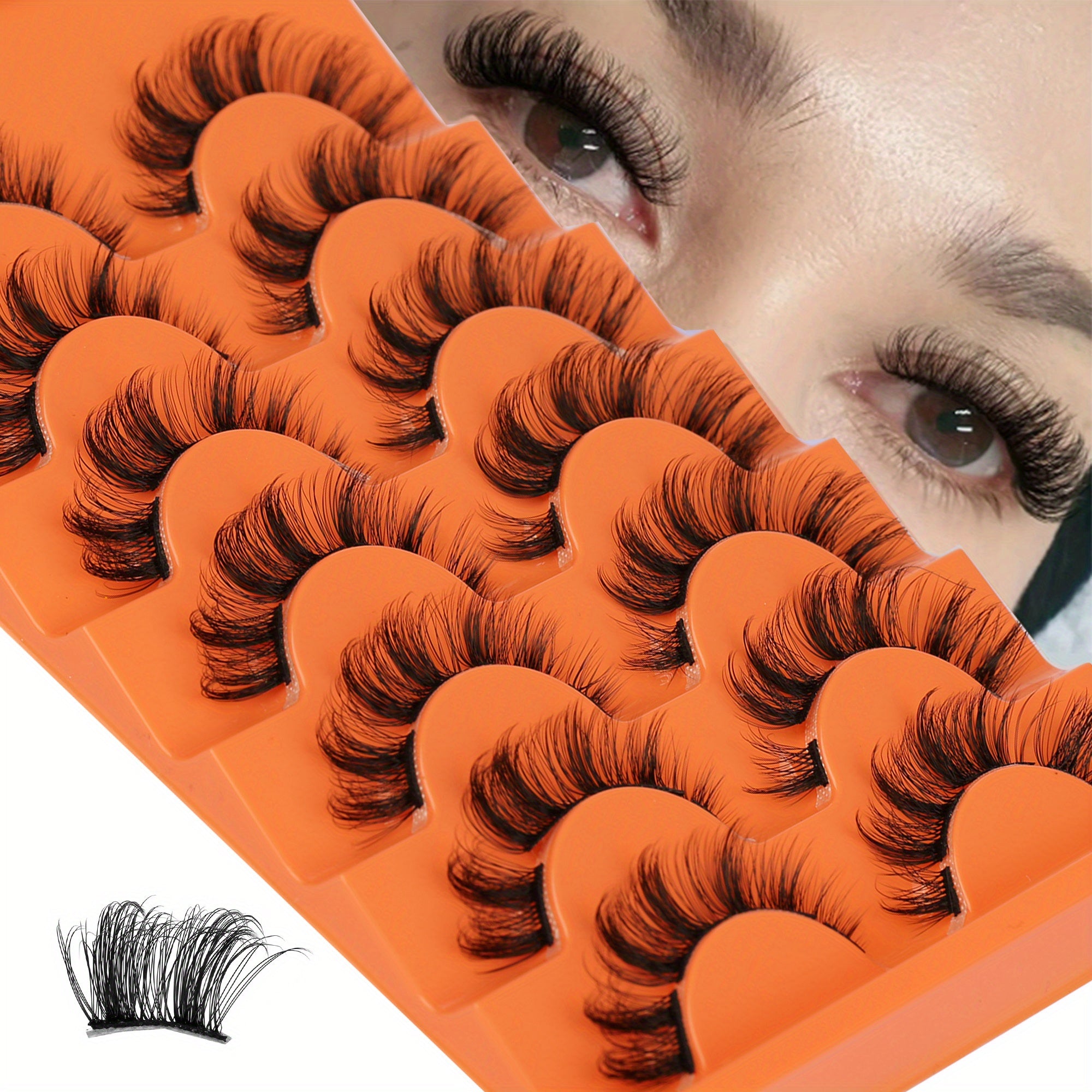 Dramatic Strip Lashes Extensions Wispy 7 Pairs