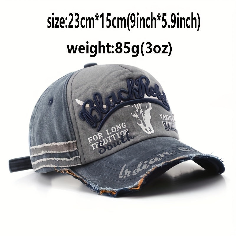 Washed Cowboy Baseball Hat Men Women Sunshade Peaked Cap