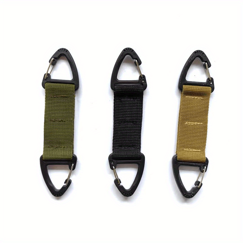 3pcs Outdoor Tactical Carabiner Durable Nylon Webbing Multifunctional