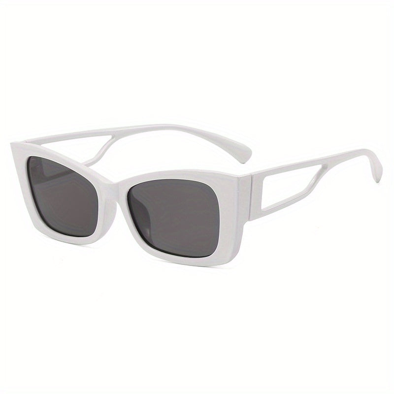 Cat Eye Sunglasses Square Frame Hollow Temple Wrap UV400