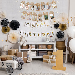 1st Birthday Photo Banner: Monthly Milestone Celebration