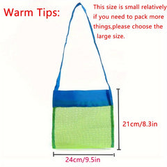 Large Capacity Mesh Beach Toy Storage Bag Sand Dredging Tool Bag