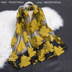 Flower Lace Stitching Shawl Soft Breathable Scarf Light Thin