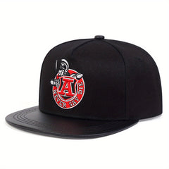 Men's Cartoon Embroidered Flat Brim Hat