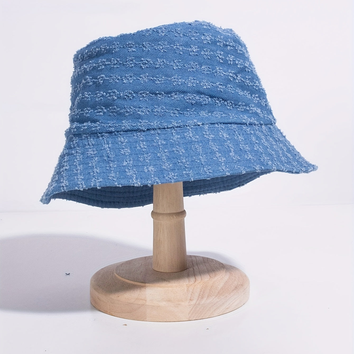 Ripped Denim Bucket Hat Unisex Fisherman Cap Women Men