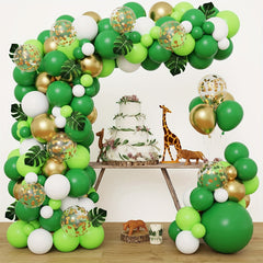 Jungle Balloon Ring Arch Set in Deep Green Fruit Green Balloon Decor