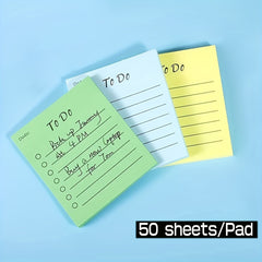 50 Sheets To Do List Sticky Notes Self Adhesive Memo Pads Easy Posting