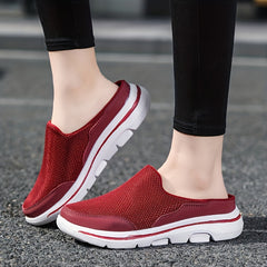 Soft Thick Sole Shock Absorption Woven Slippers Mesh Sandals