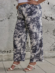  Painting Print Wide Leg Trousers