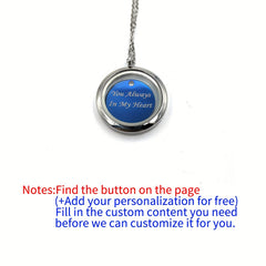 Silver Screw Cap Pet Memorial Pendant - Custom Engraved Name & Years Plate