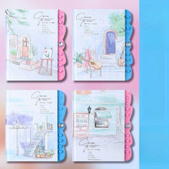 Lockable Password Notebook for Students with Cartoon & Pink Accents