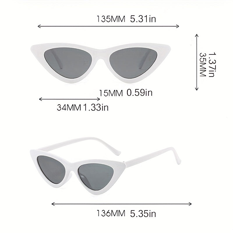 Cat Eye Sunglasses Mod Triangle Lens Glasses UV400