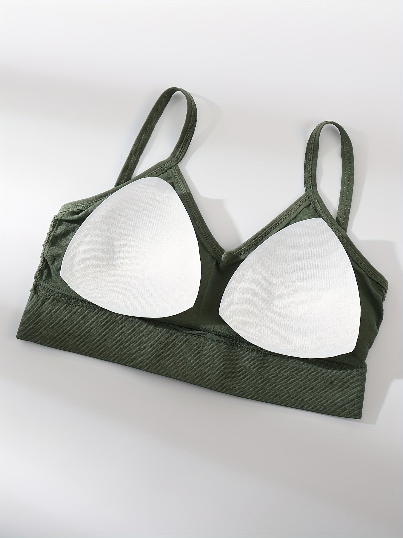 3pcs Solid Cami Tops Soft & Comfy Crop Top Women's Lingerie