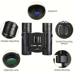 Zoom Bird Watching Binoculars Folding Binoculars with Phone Clip