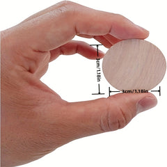 Round Wooden Coins 18 Inch 5pcs Natural Wood Chips DIY Art Crafts Projects